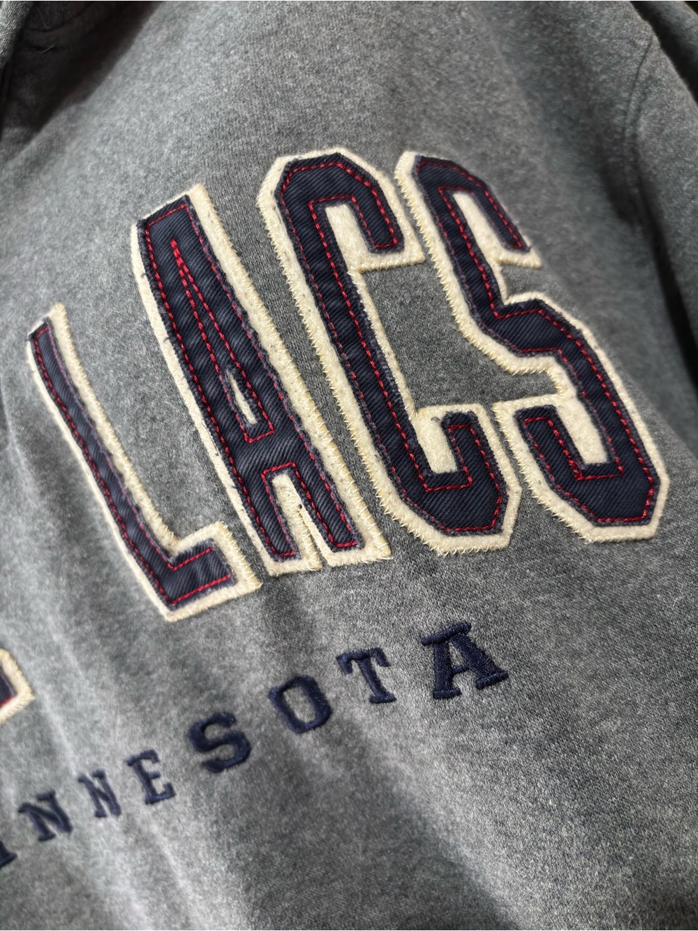 Vintage Gear For Sports Minnesota Mille Lacs Quarter Zip Sweatshirt Large Gray - Picture 6 of 10